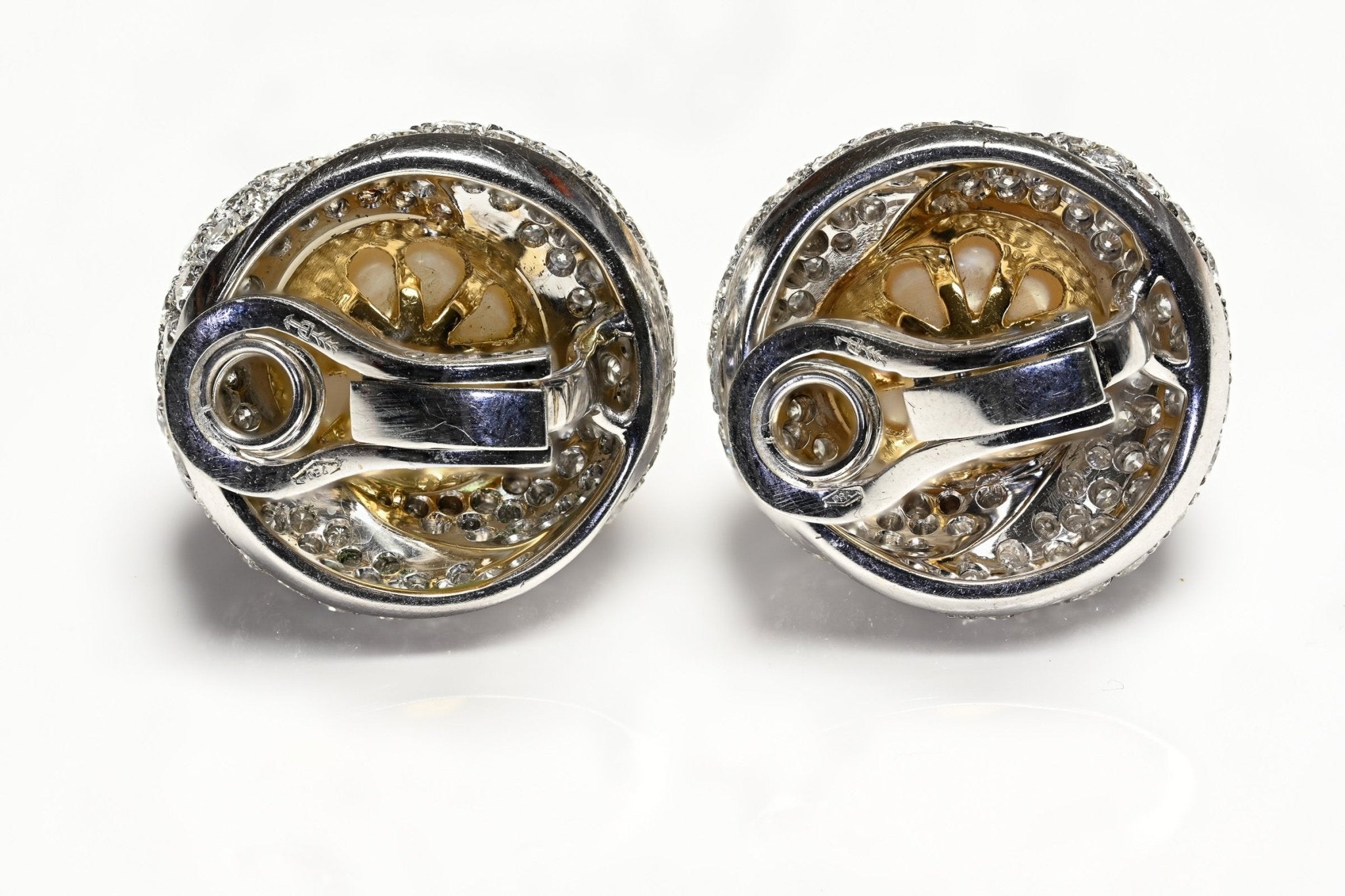 Craig Drake 18K Gold Pearl Diamond Earrings