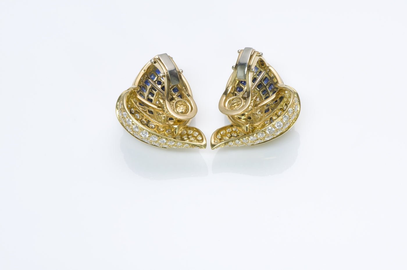 Craig Drake Sapphire Diamond Gold Earrings
