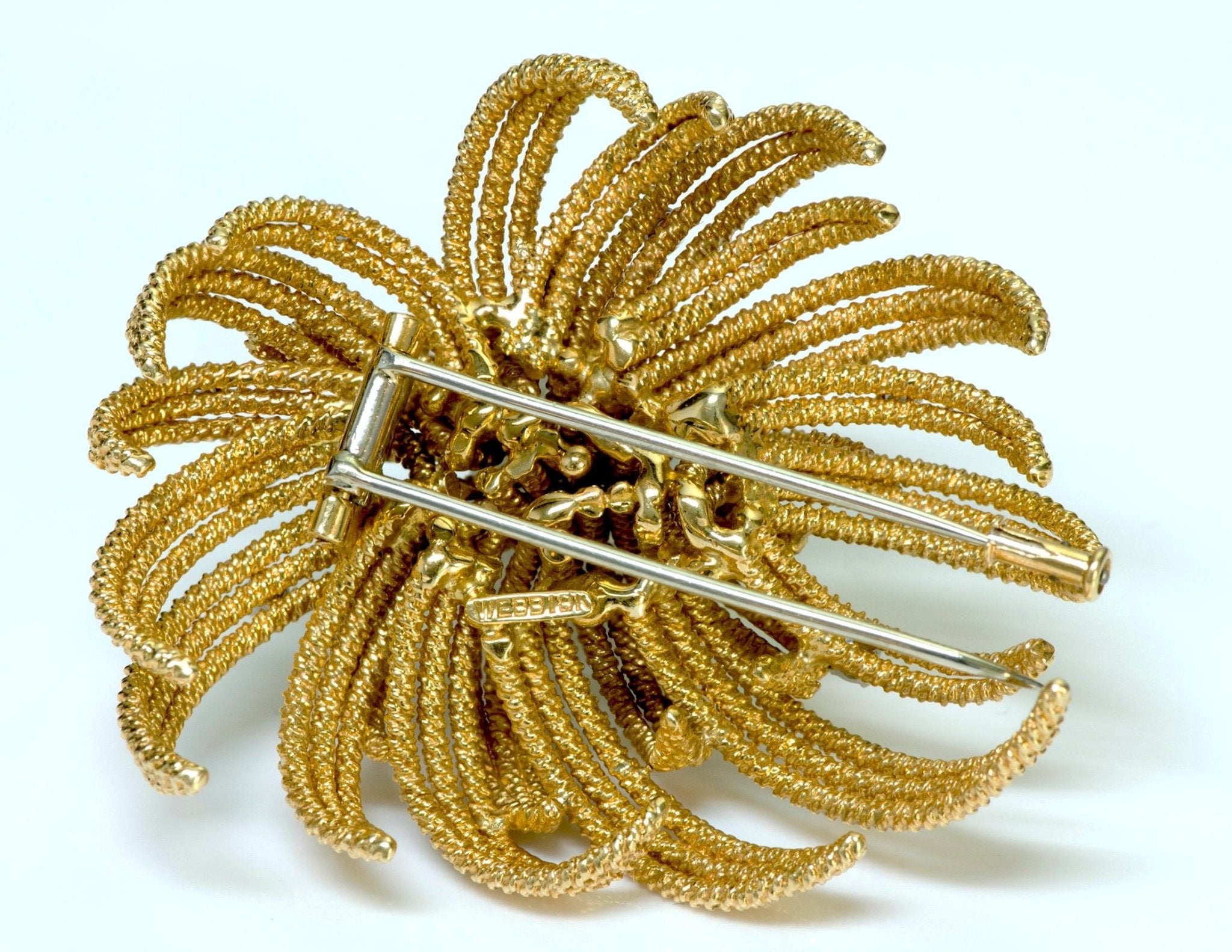 David Webb 18K Gold Diamond Brooch