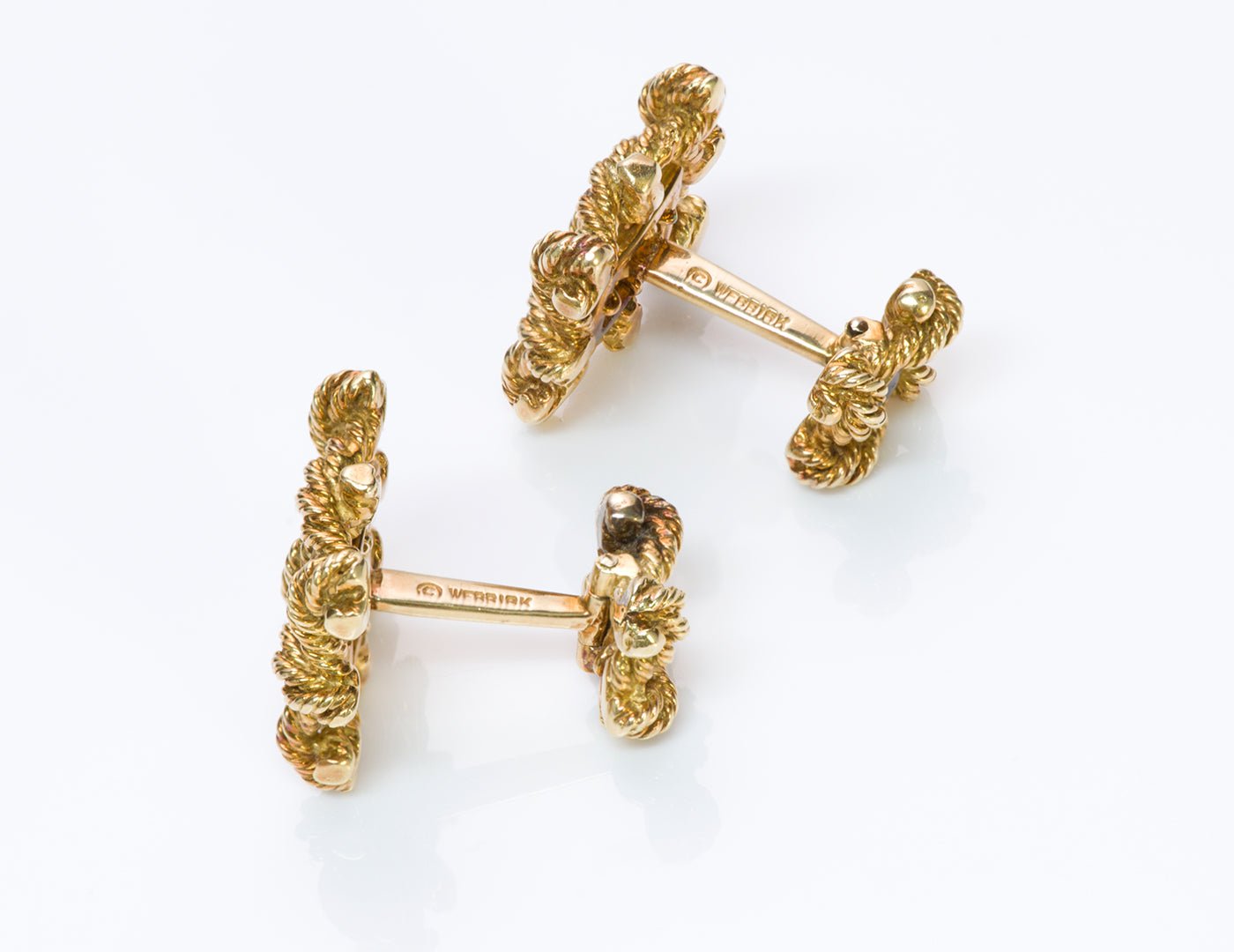 David Webb Enamel Gold Cufflink & Studs
