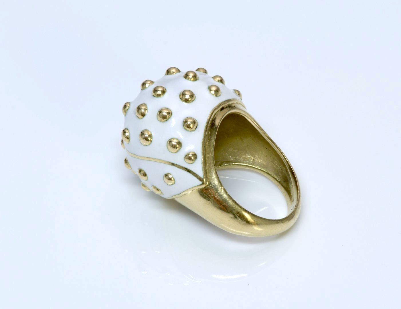 David Webb Enamel & Gold Ring