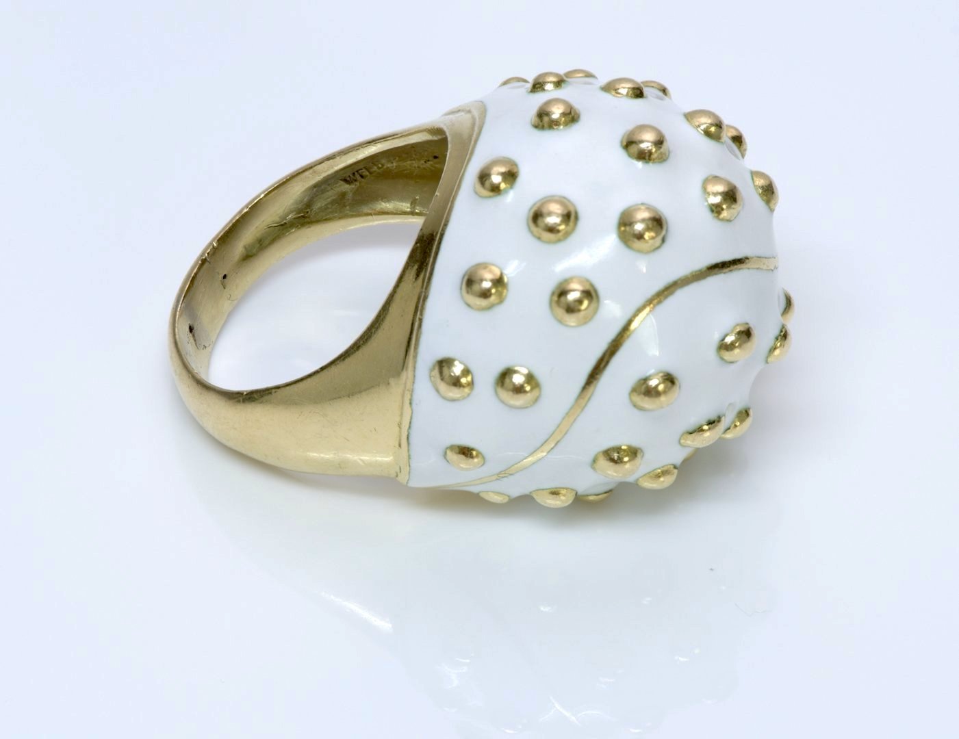 David Webb Enamel & Gold Ring