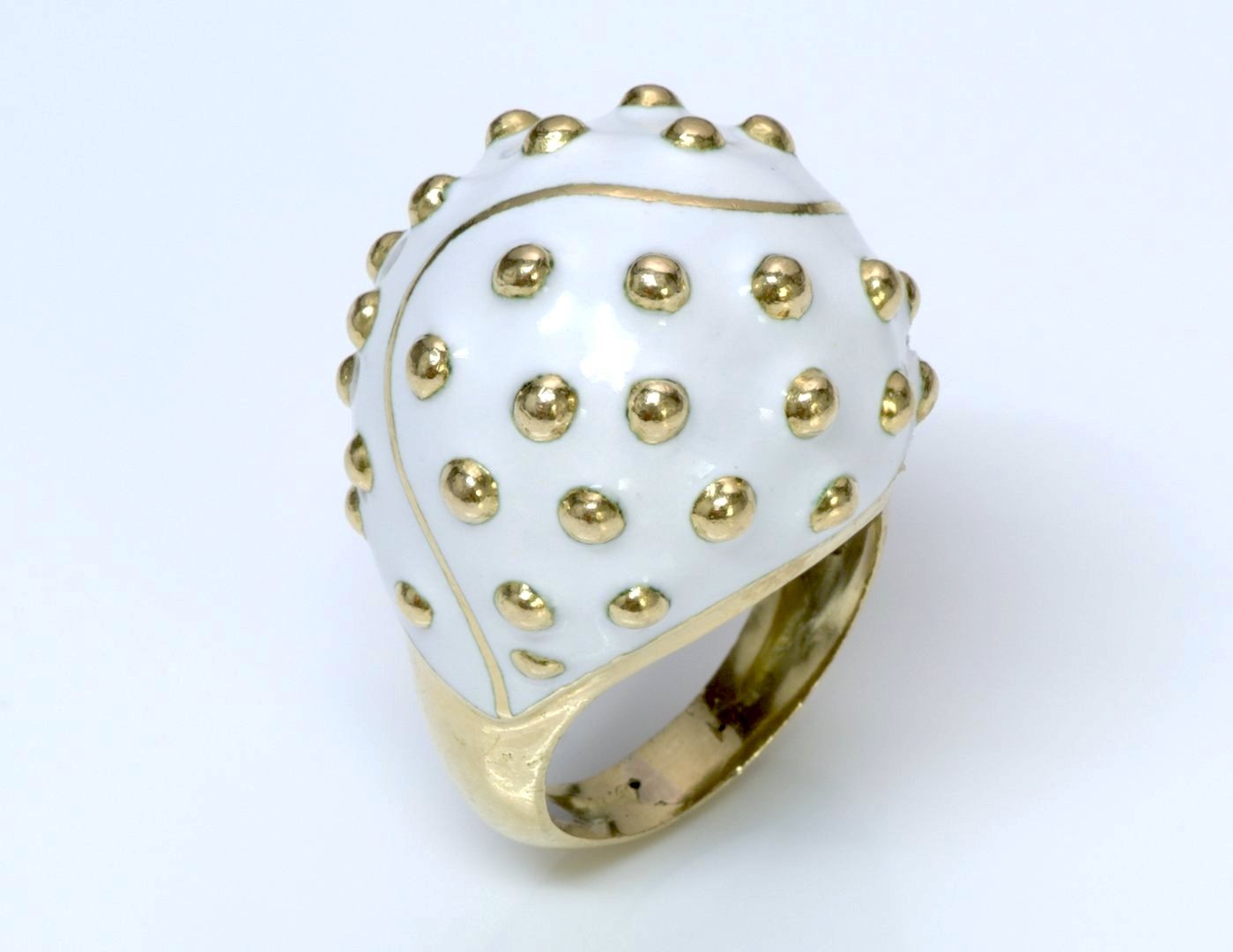 David Webb Enamel & Gold Ring