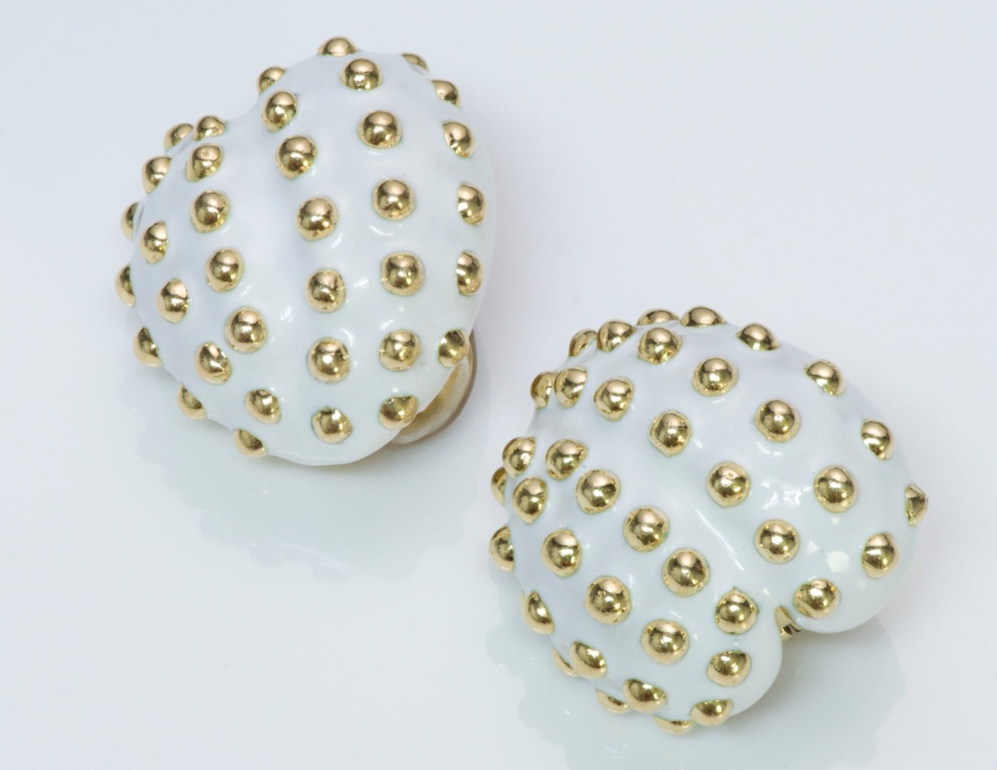 David Webb Gold Enamel Earrings