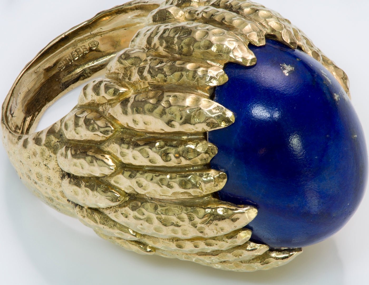 David Webb Lapis & Gold Ring