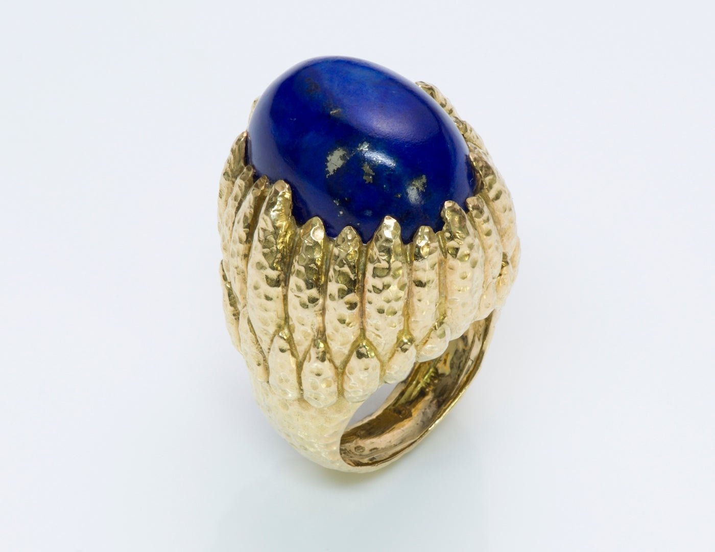 David Webb Lapis & Gold Ring