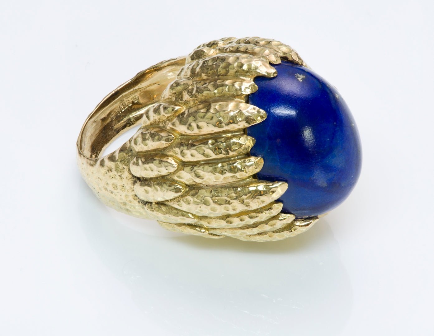 David Webb Lapis & Gold Ring