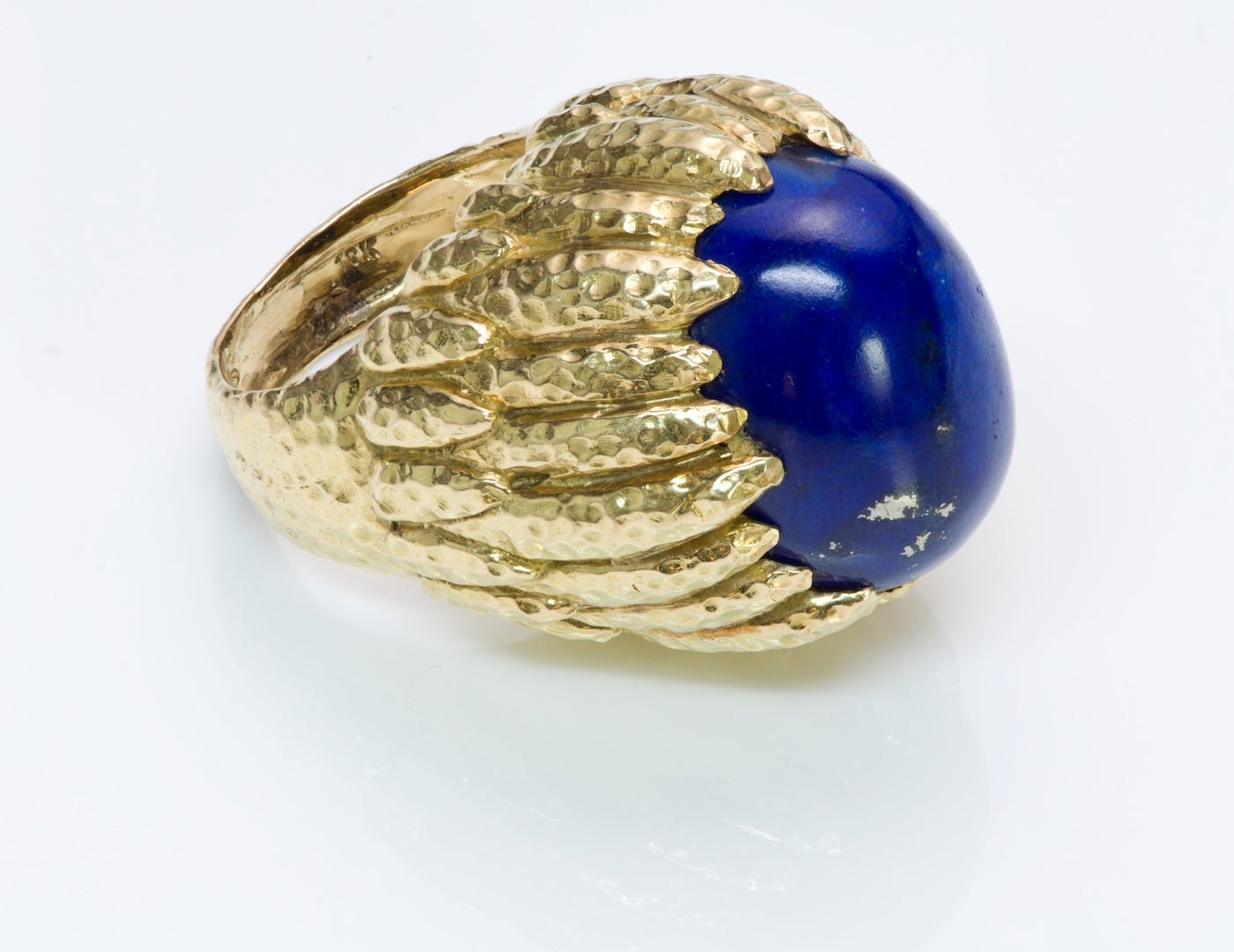 David Webb Lapis & Gold Ring