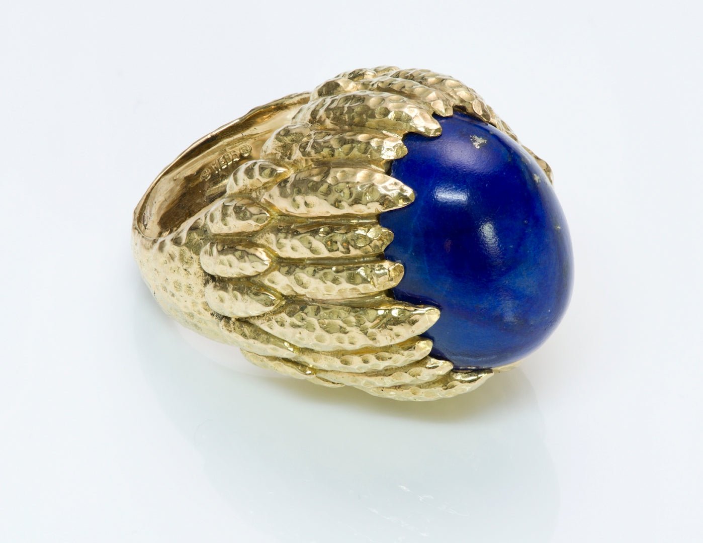 David Webb Lapis & Gold Ring