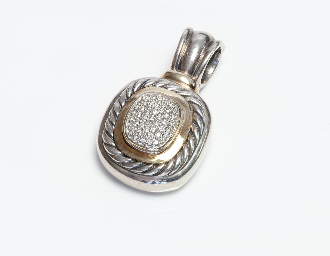 David Yurman Albion 18K Gold Silver Diamond Pendant