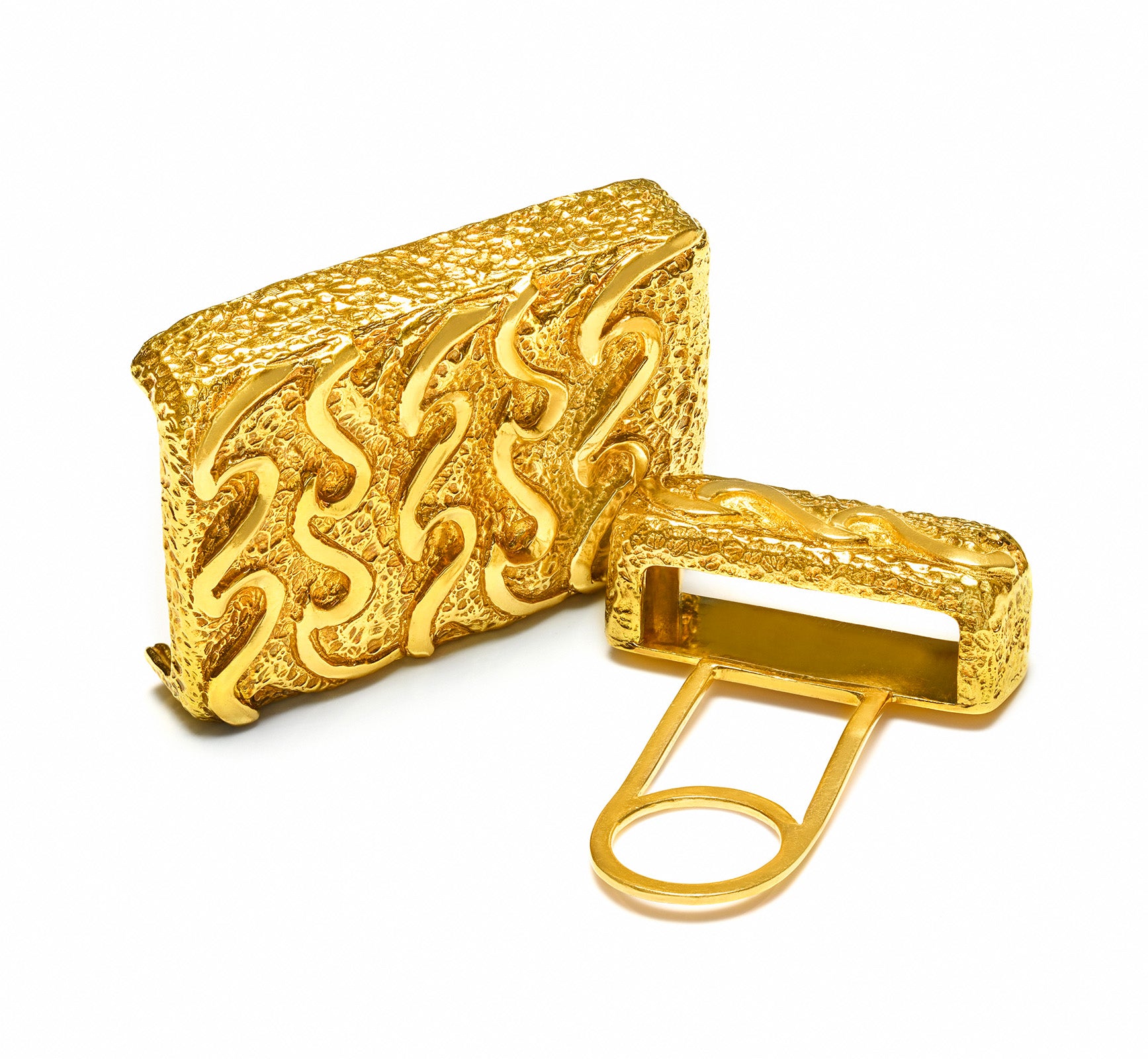 David Webb 18K Gold Belt Buckle