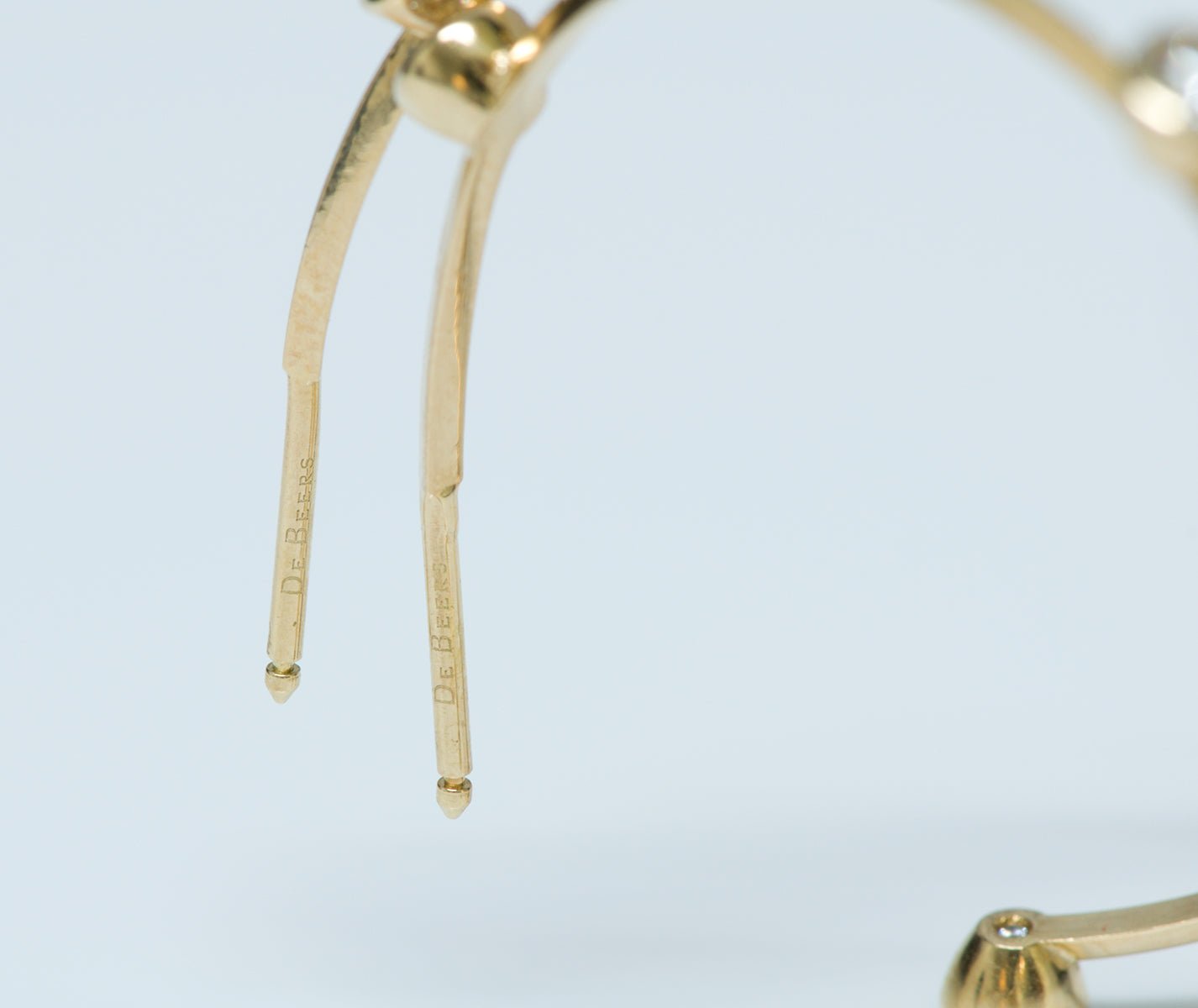 De Beers 18K Gold Diamond Earrings