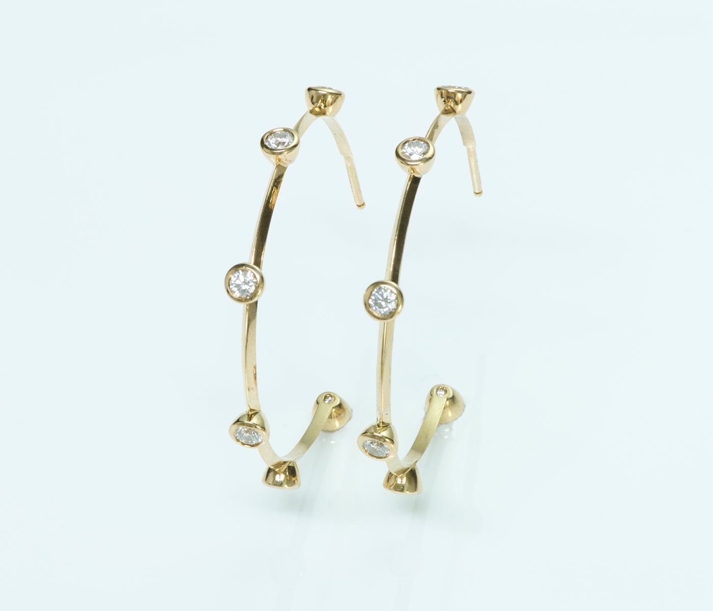 De Beers 18K Gold Diamond Earrings