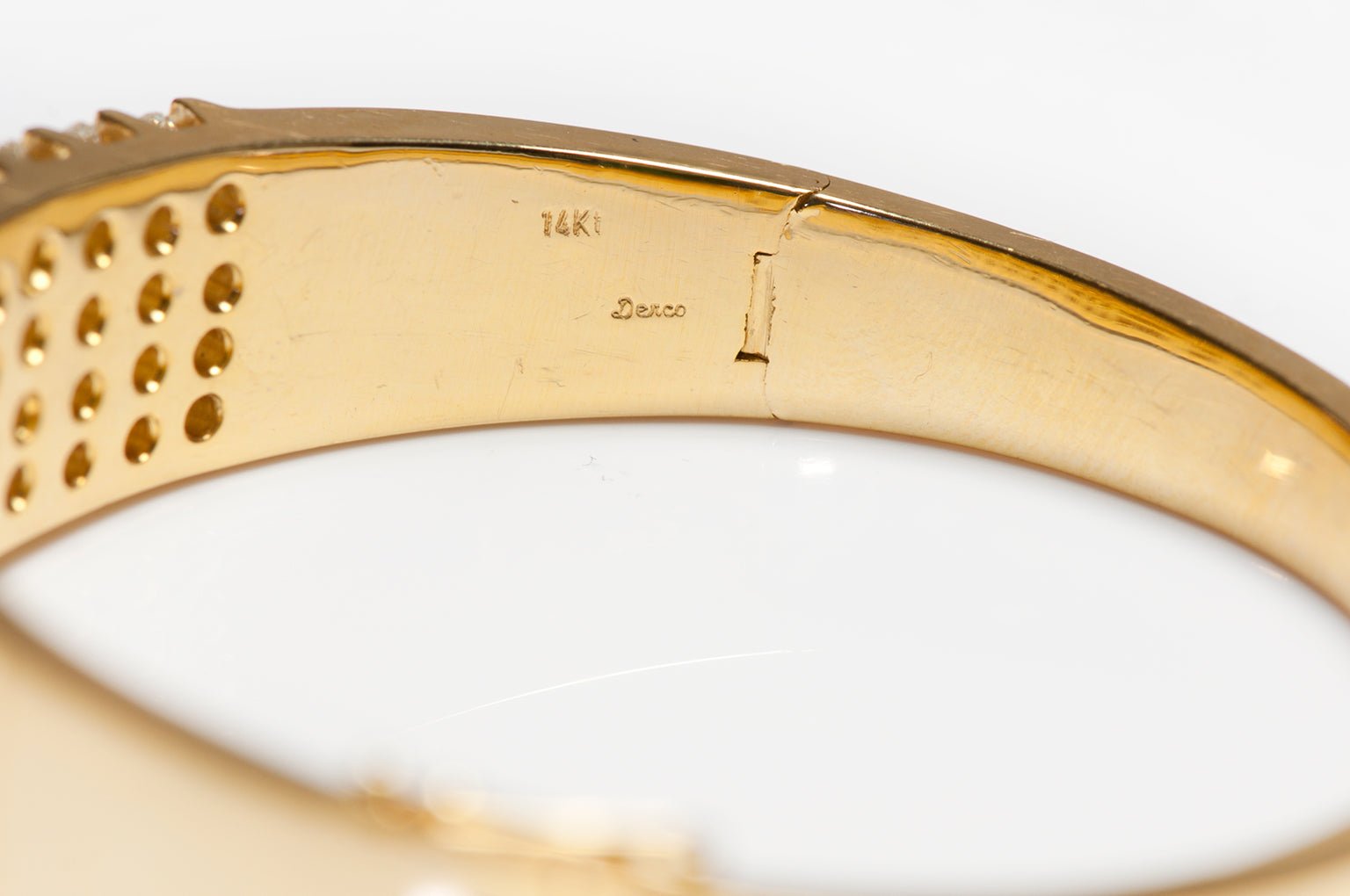 Derco Gold Diamond Bangle Bracelet