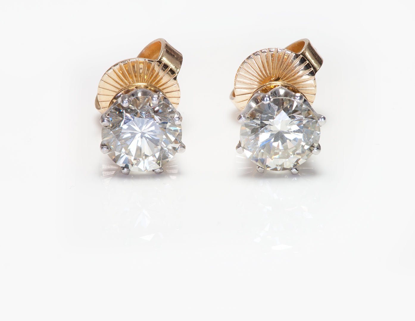 Diamond Gold Stud Earrings
