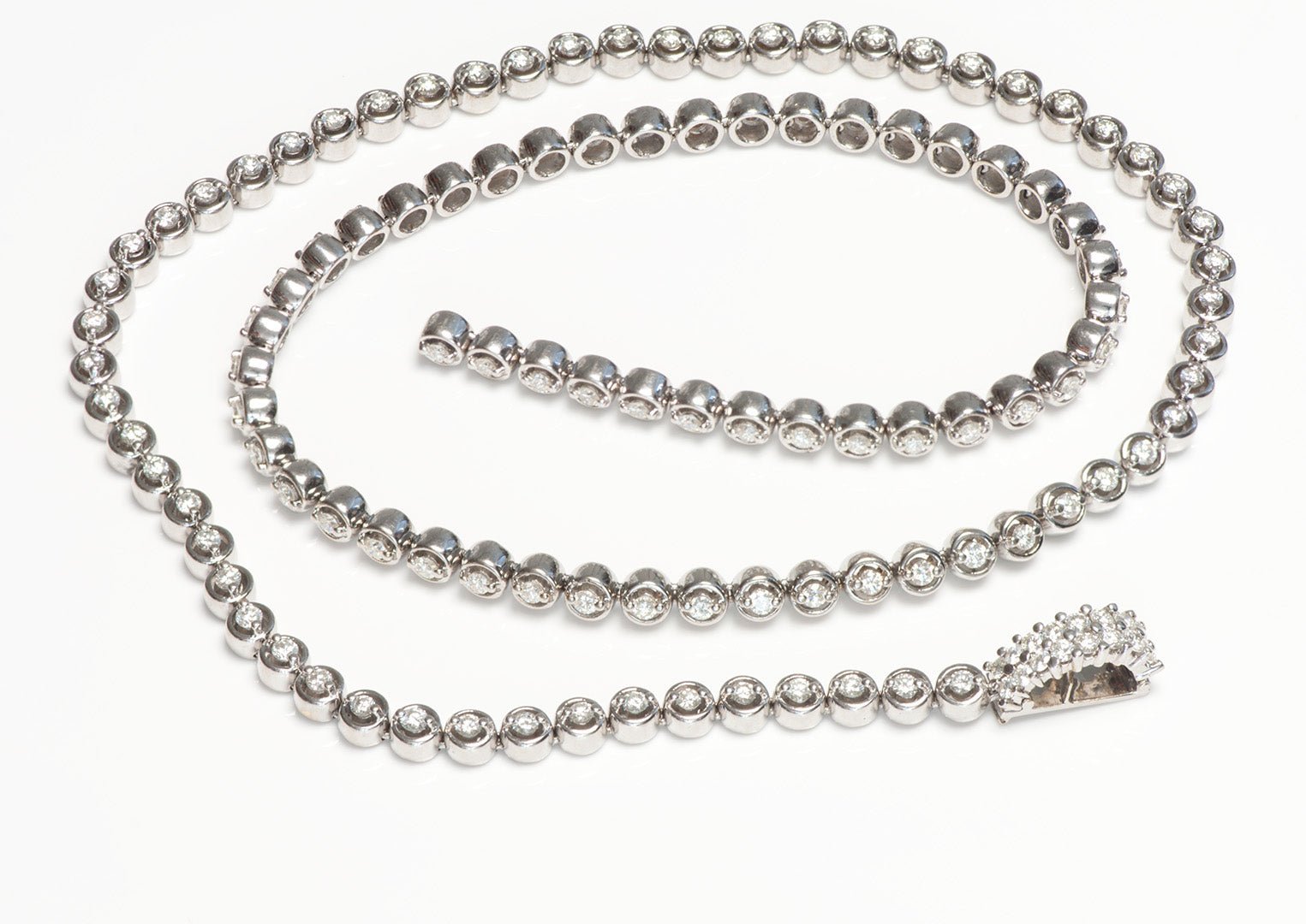 Diamond Lariat Necklace 18K Gold