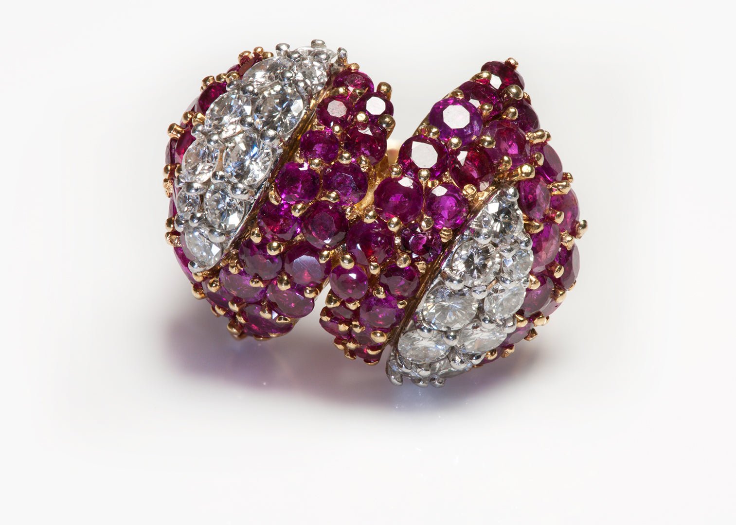 Diamond Ruby Yellow Gold Ring