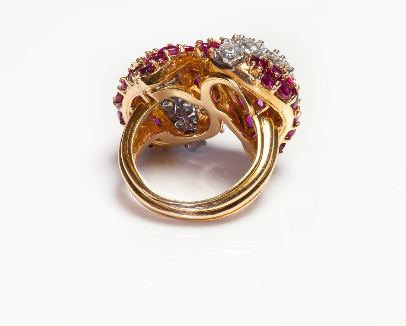 Diamond Ruby Yellow Gold Ring
