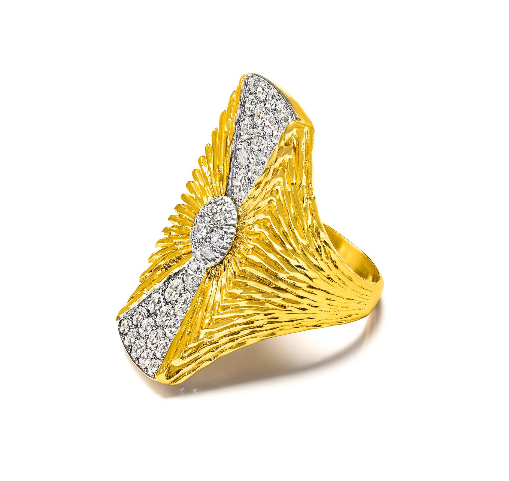 18K Gold Diamond Cocktail Ring, 3.50 CTW (attr. Kutchinsky)