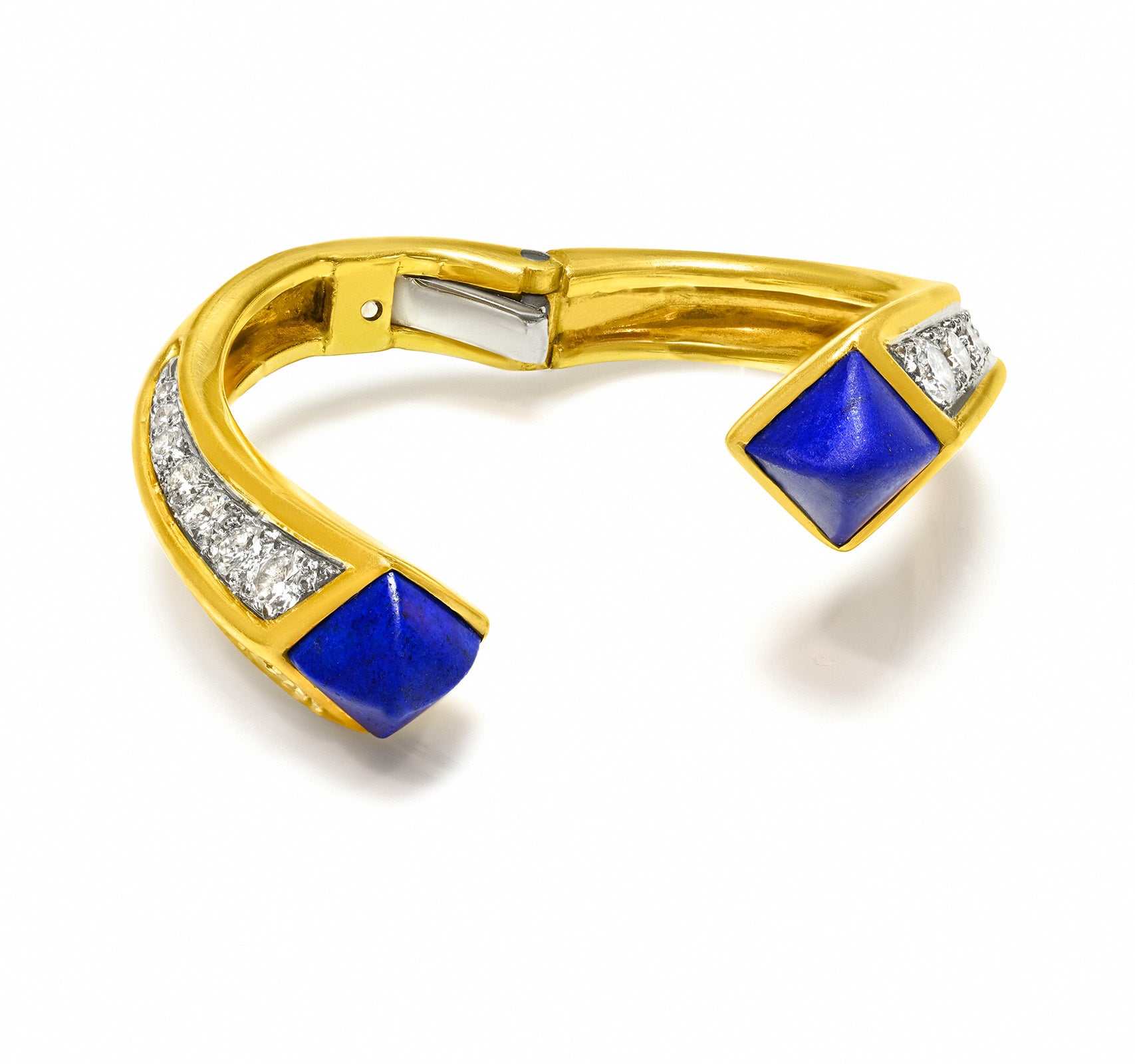 18K Gold Hinged Bypass Ring Diamond