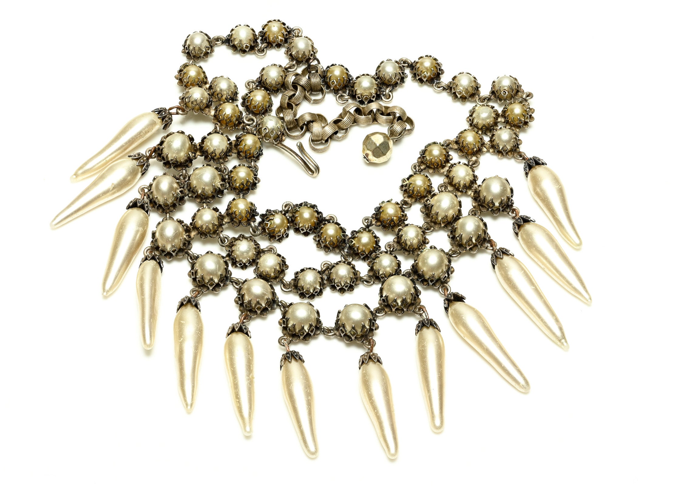 1950's Christian Dior Paris Couture Francis Winter Pearl Necklace