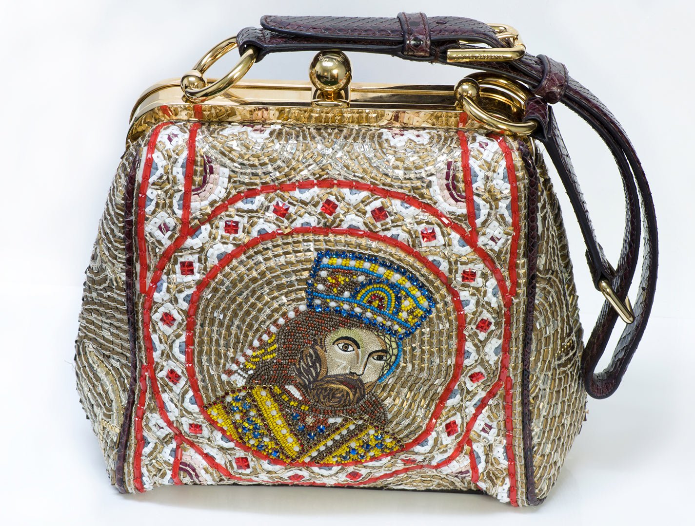 Dolce Gabbana 2013 Agata Mosaic King Beaded Bag
