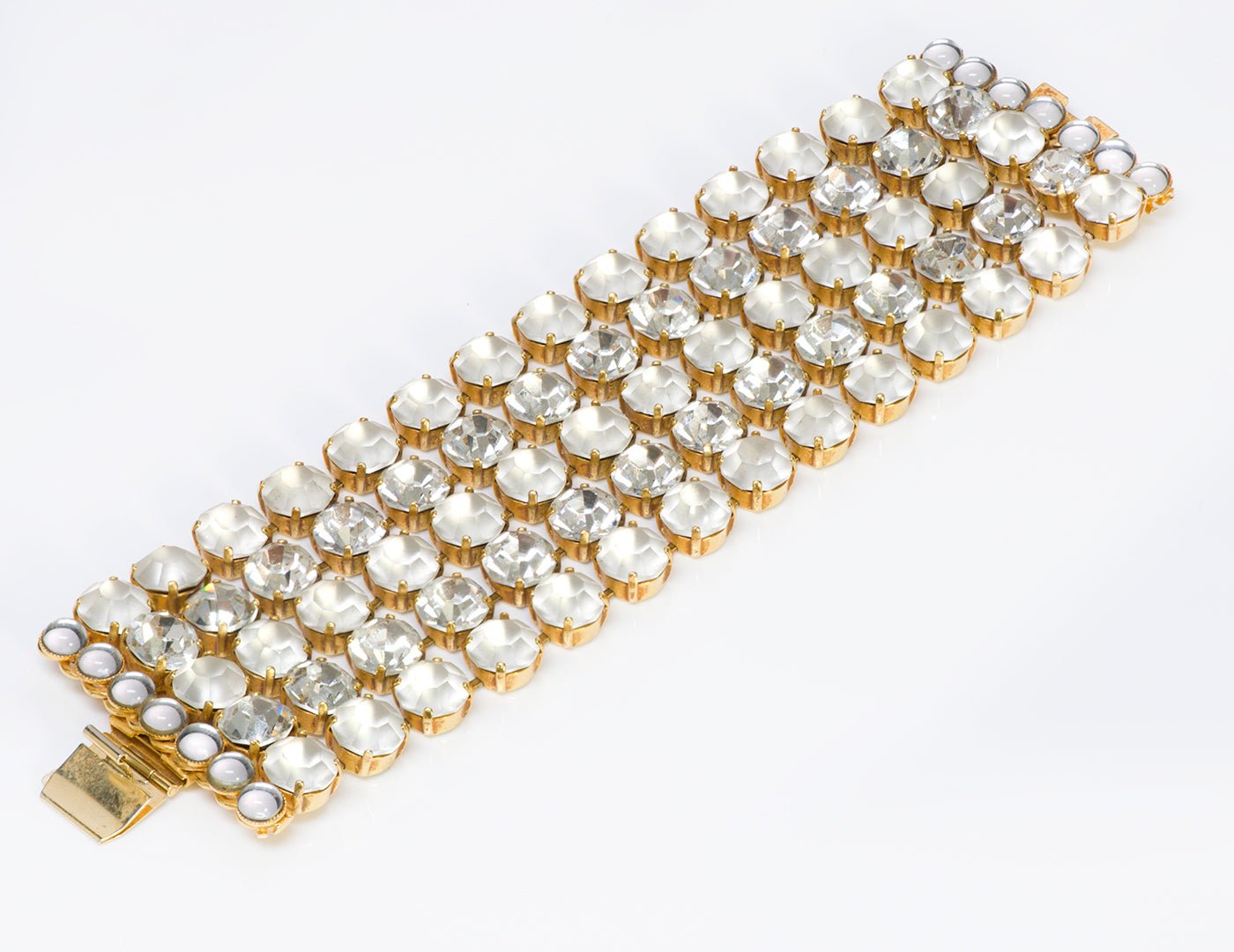 Dominique Aurientis Paris 1980’s Crystal Chain Bracelet