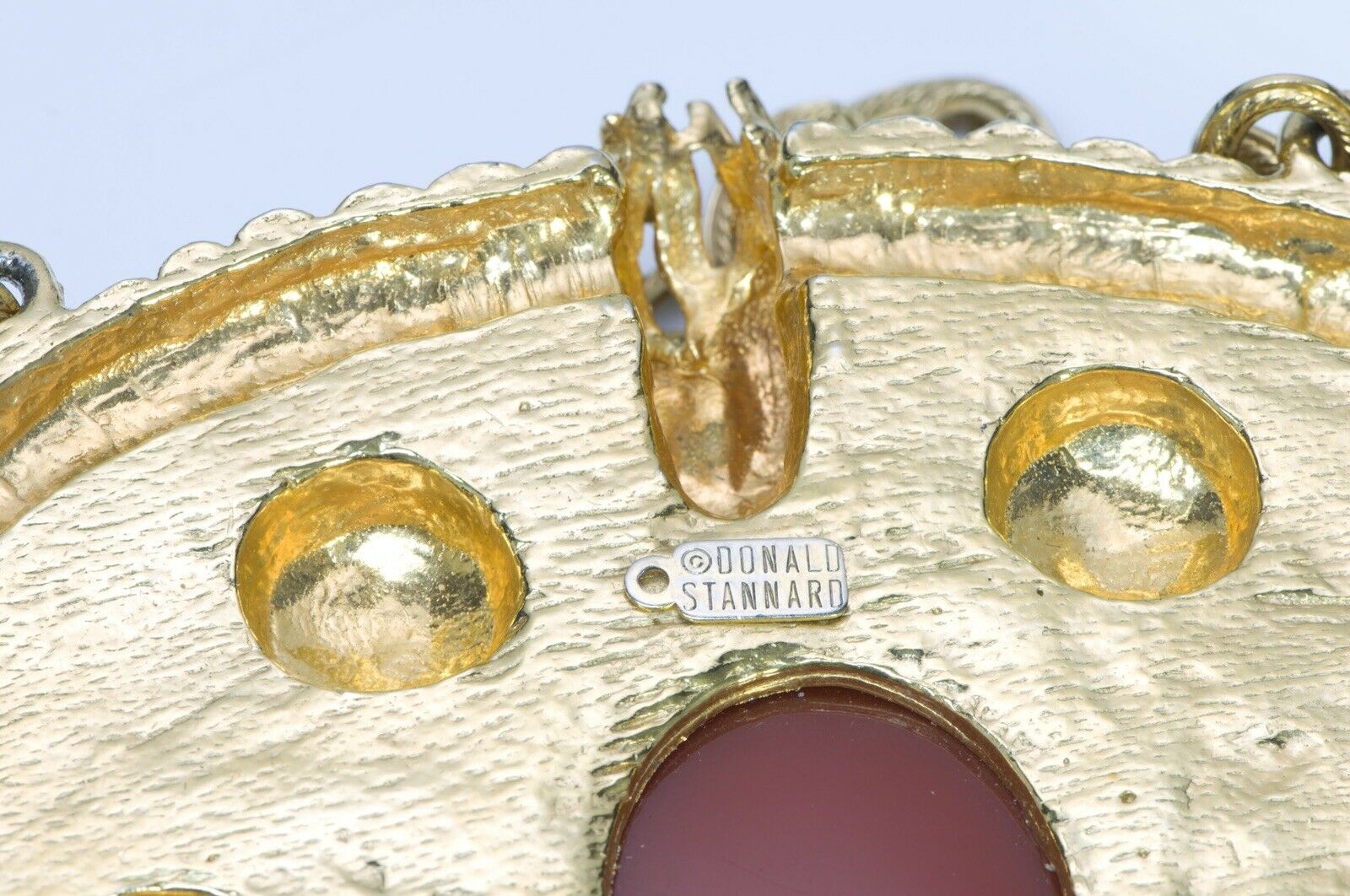 Donald Stannard Asian Style Foo Dog Pendant Tassels Chain Necklace