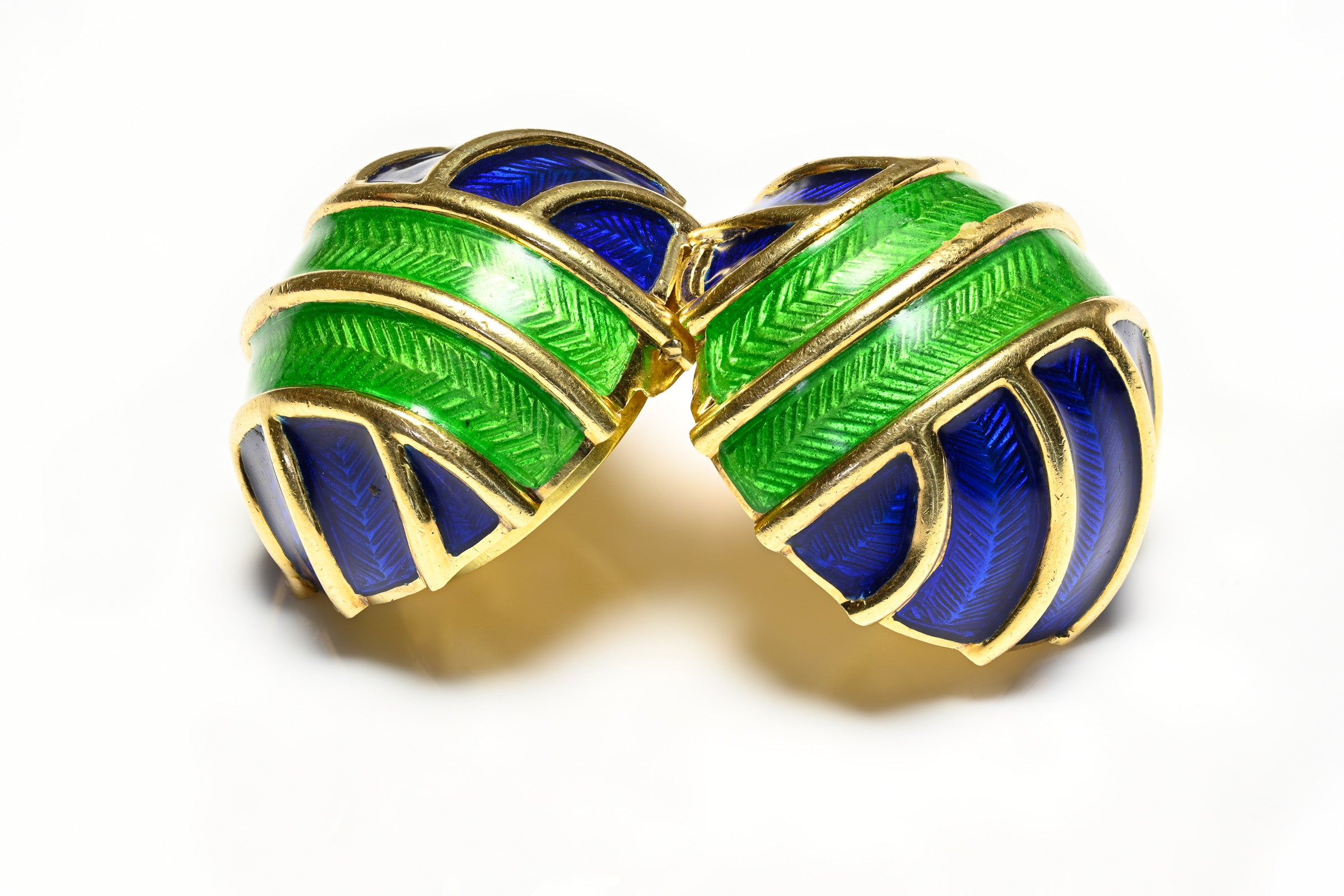 Tiffany & Co. 18K Gold Enamel Pill Box