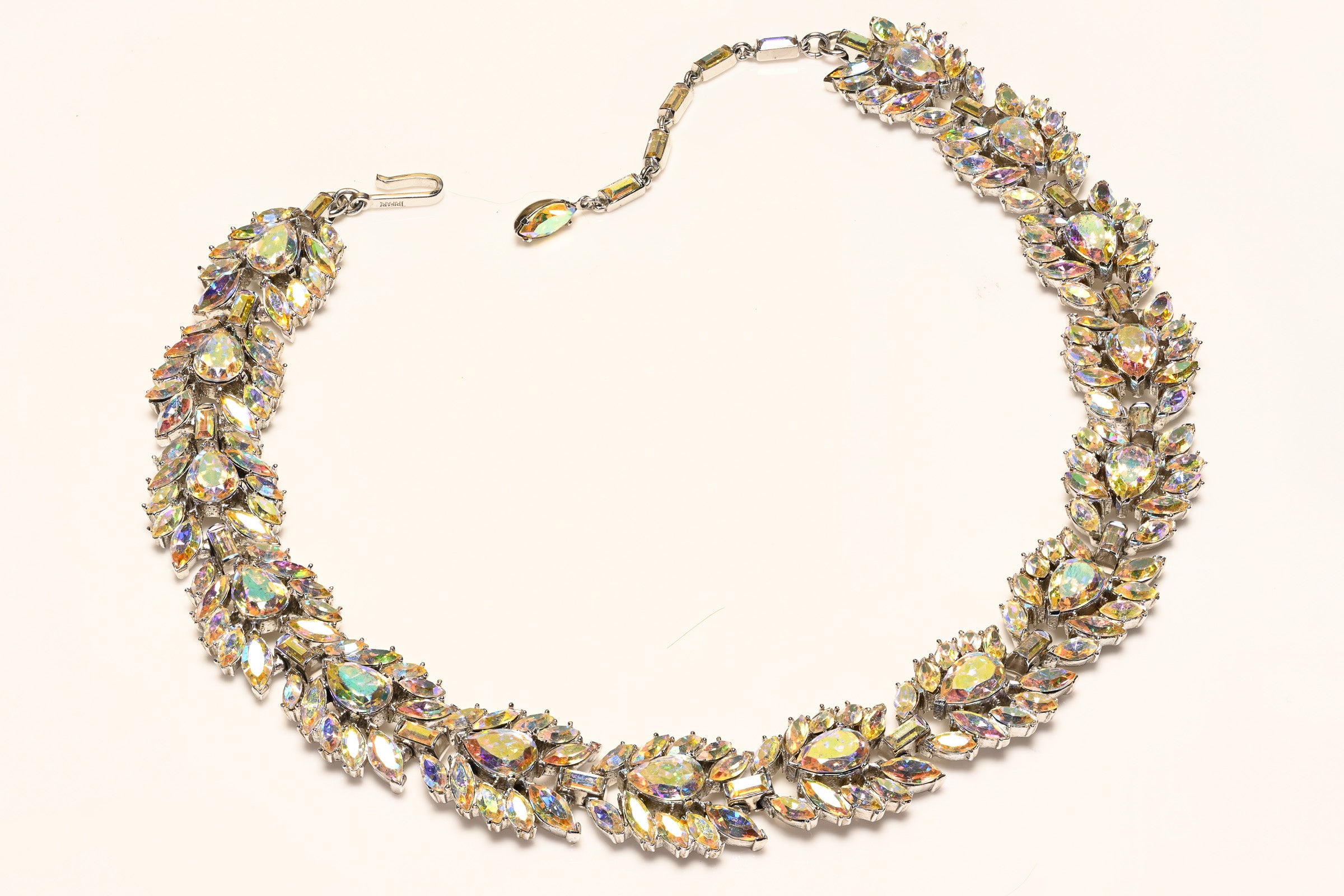 Vintage 1950's Trifari Alfred Philippe Aurora Borealis Necklace Set