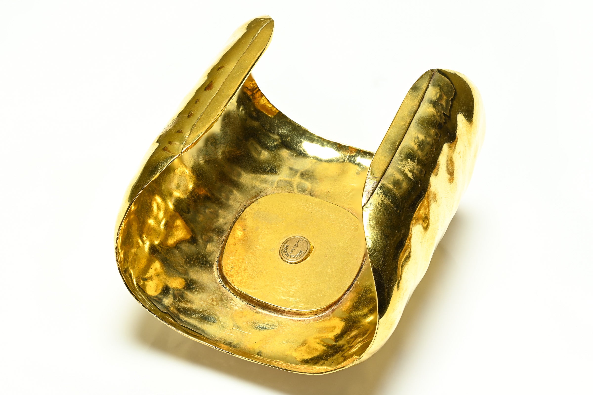 Frances Patiky Stein FPS Gripoix Red Glass Cuff Bracelet