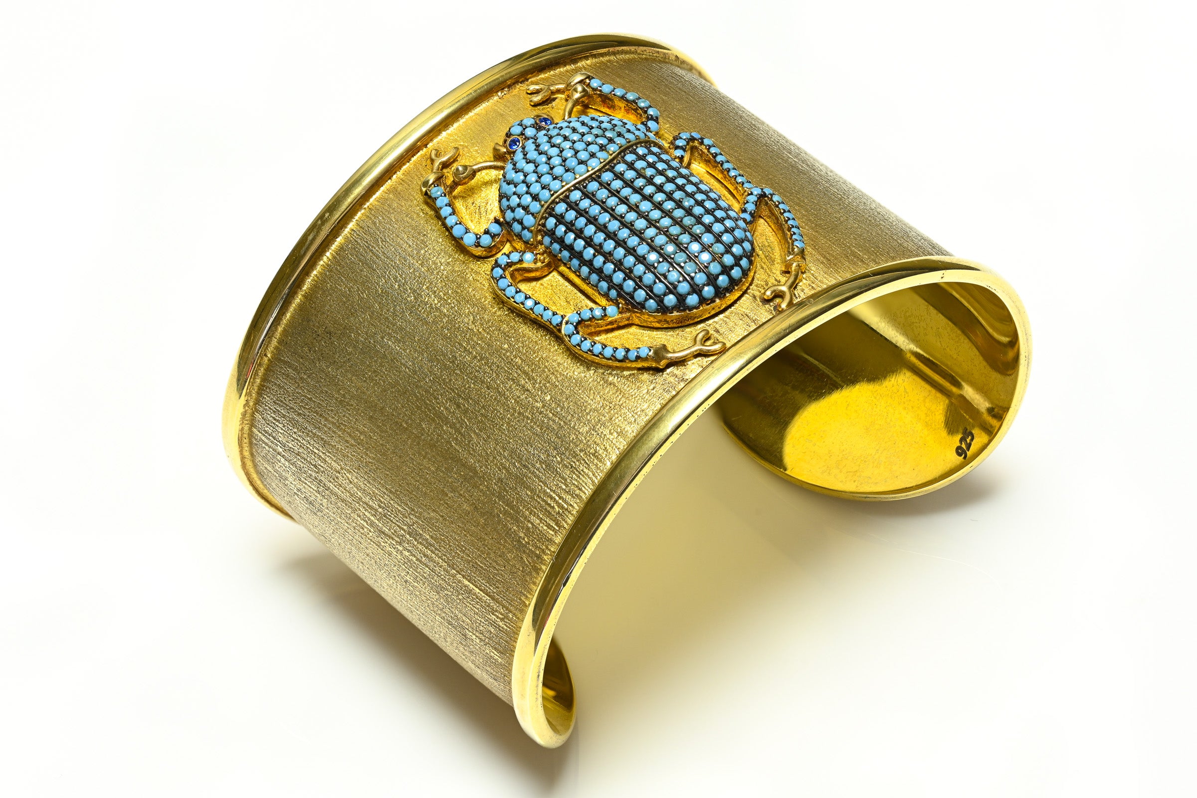 Begum Khan Pharaoh Turquoise Cuff Bracelet
