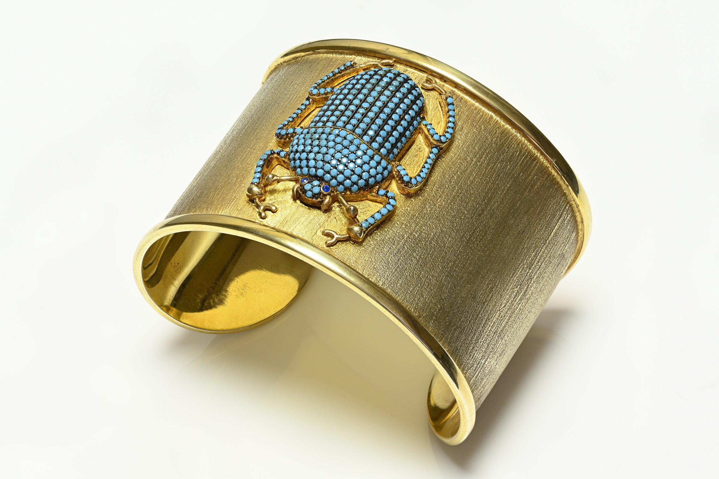 Begum Khan Pharaoh Scarab Cuff Bracelet