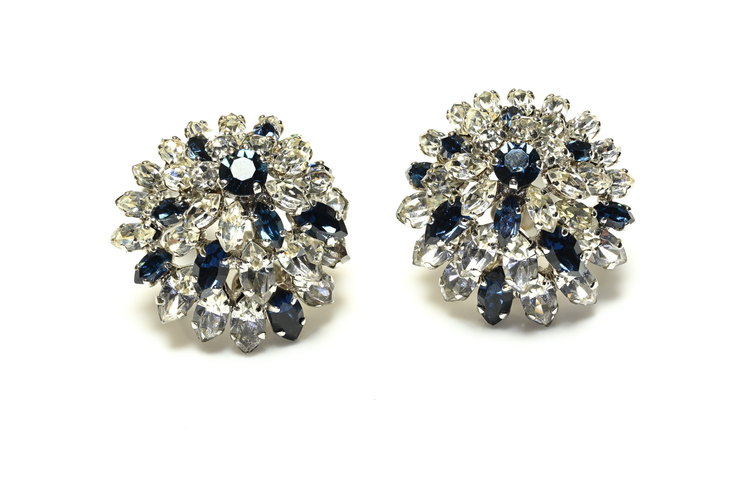 Christian Dior Couture 1965 Max Muller Blue Crystal Necklace Earrings