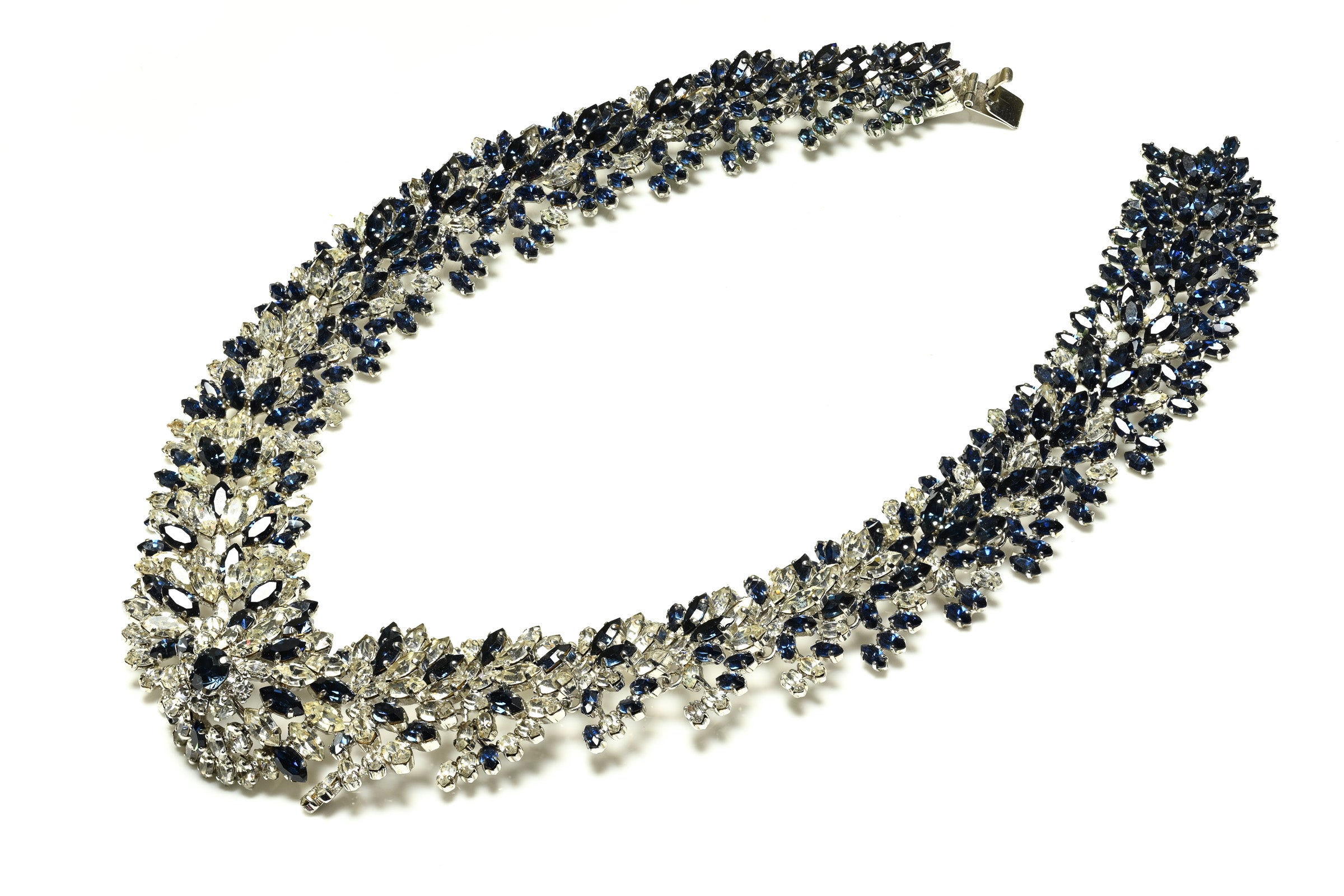 Christian Dior Couture 1965 Max Muller Blue Crystal Necklace