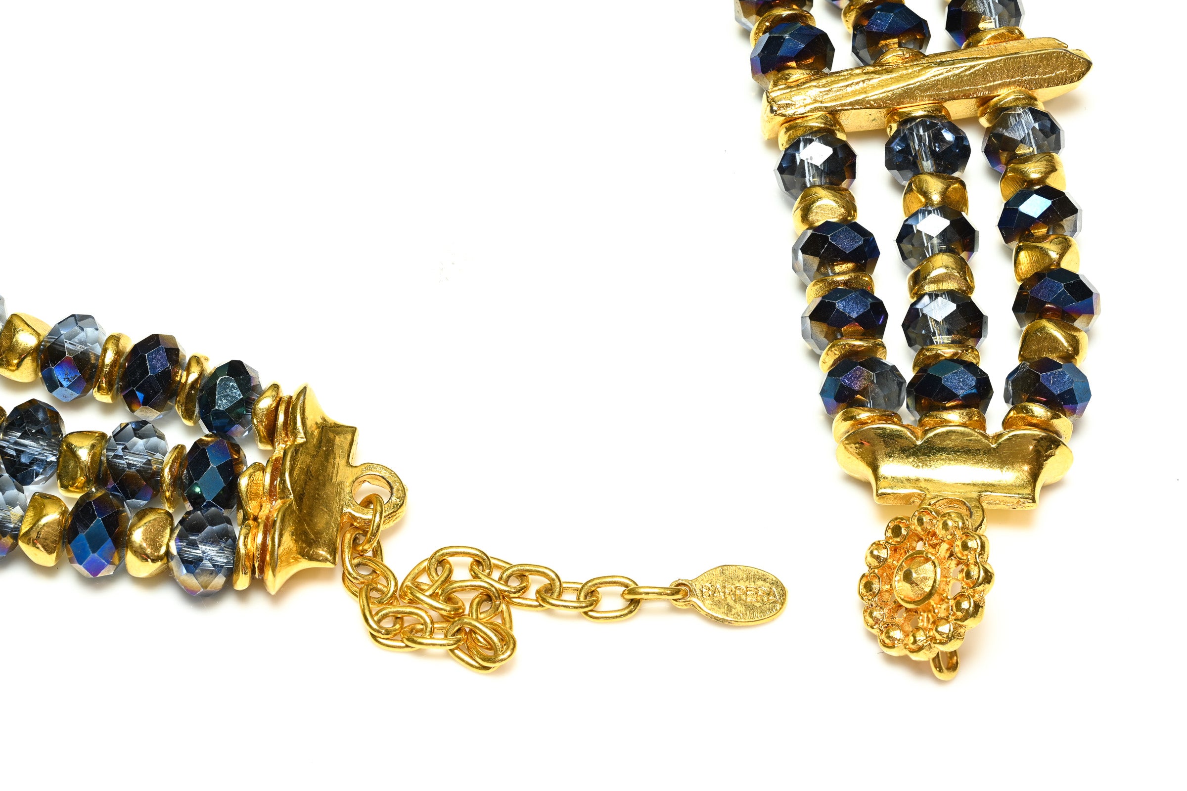Vintage Barrera Blue Stone Collar Necklace