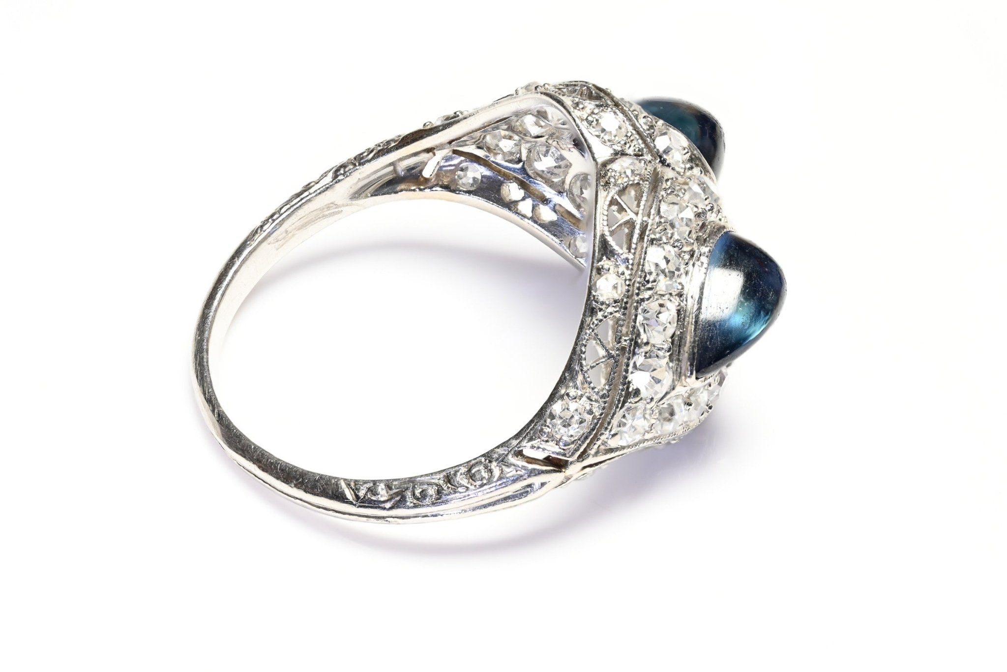 Edwardian Platinum Sapphire Diamond Ring