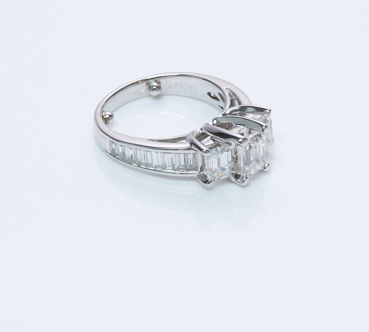 Emerald Cut Diamond Gold Engagement Ring