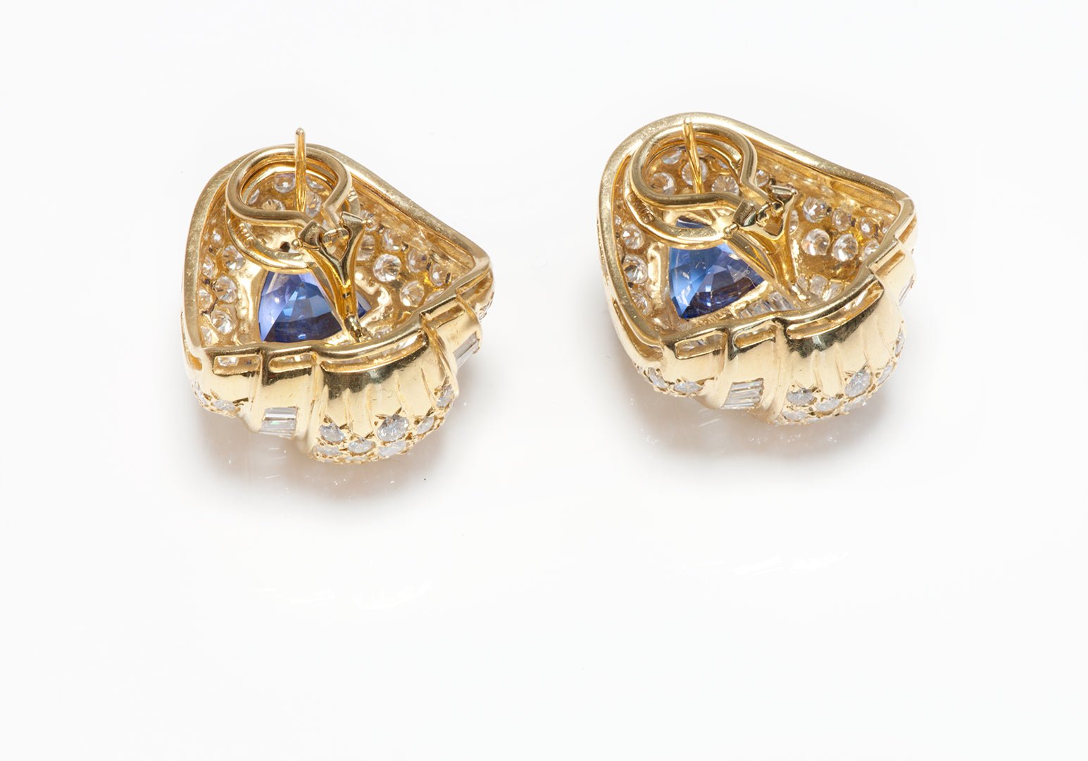 Emis Beros Tanzanite 18K Yellow Gold Diamond Earrings