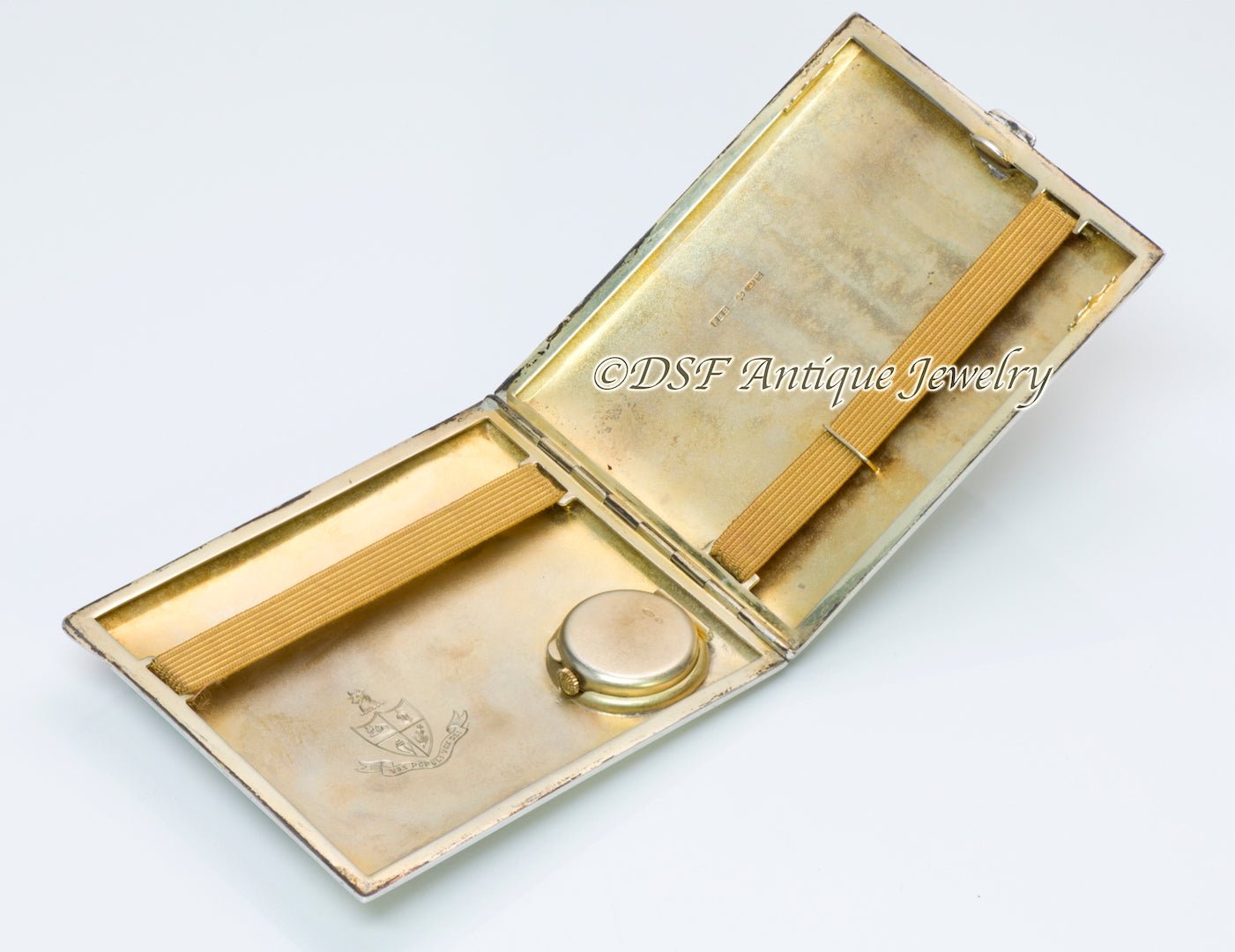 Enamel & Silver Clock Case