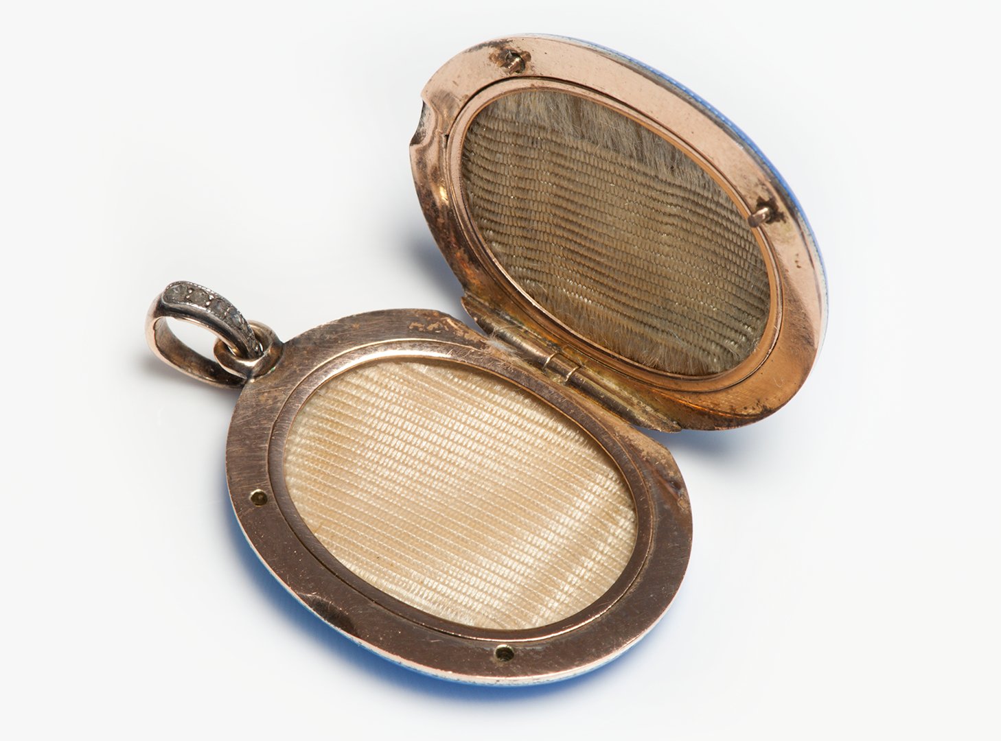 Faberge August Hollming Gold Enamel Diamond Locket