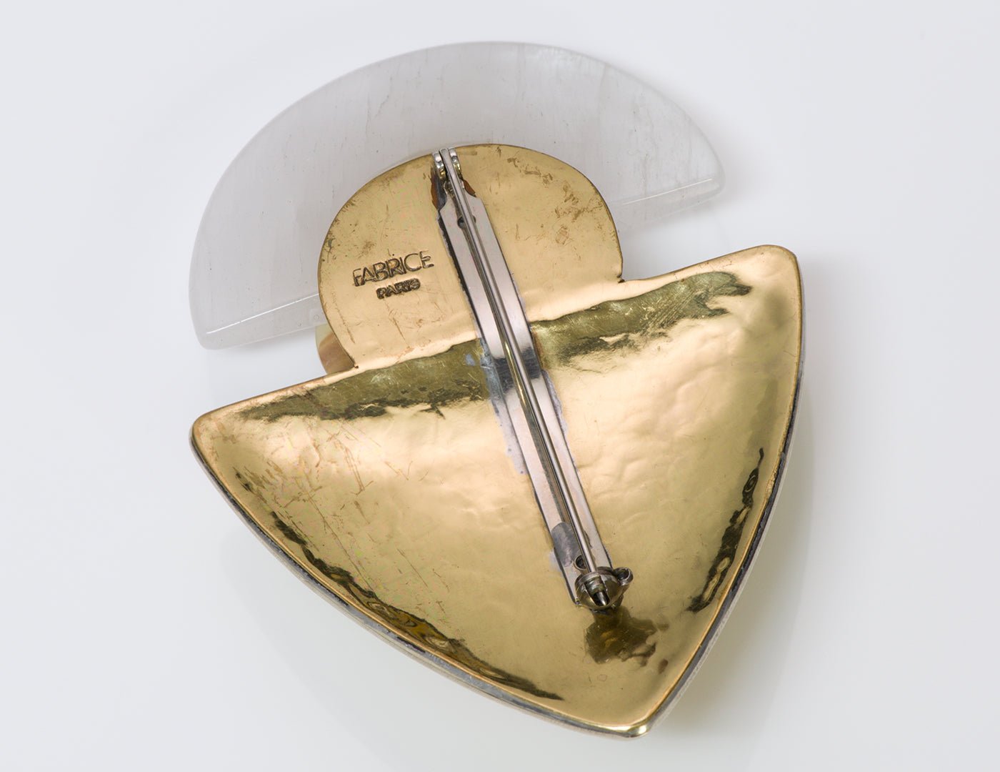 Fabrice Paris Mother of Pearl Lucite Brooch