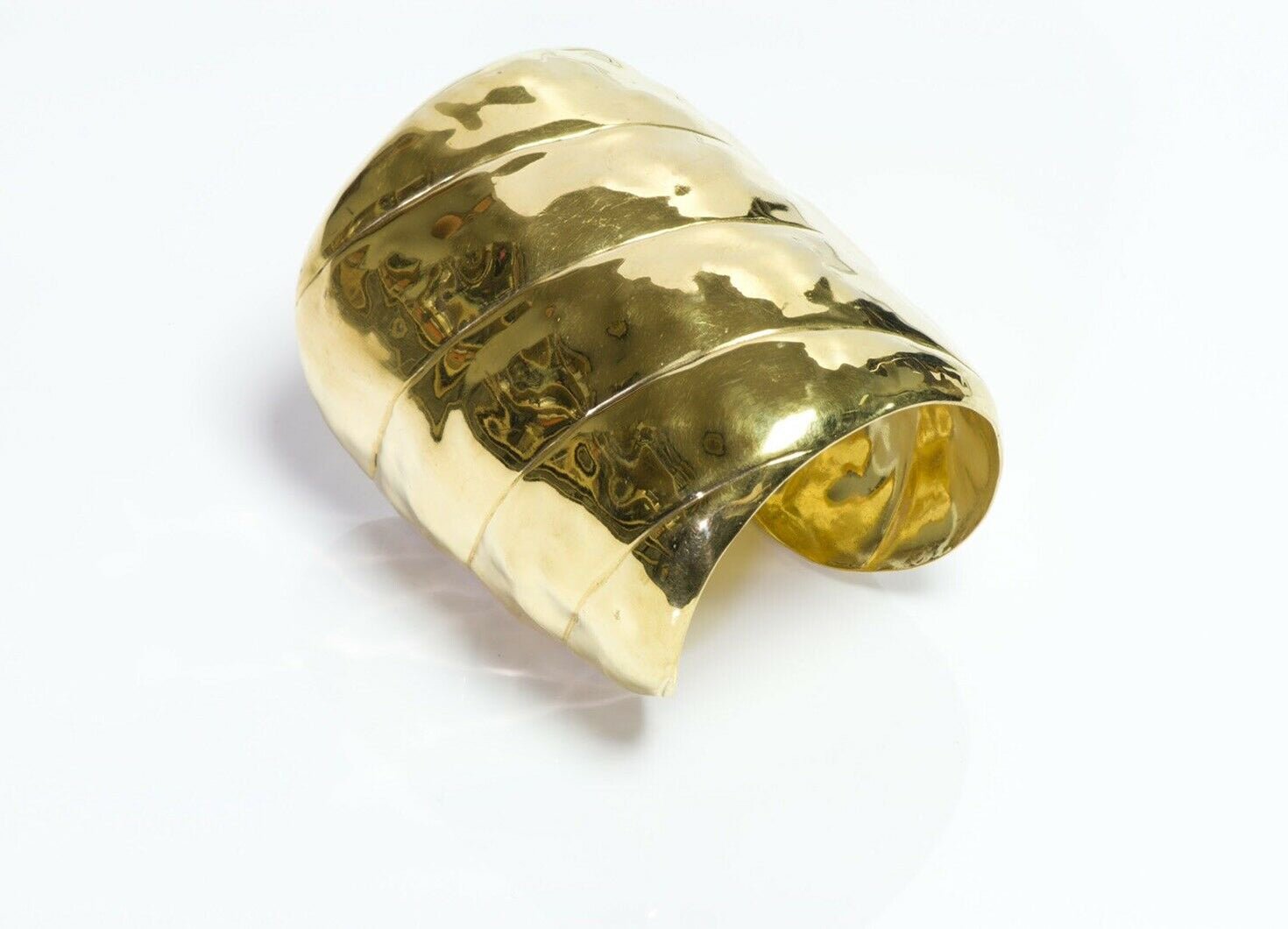 Frances Patiky Stein FPS Paris Extra Wide Textured Cuff Bracelet