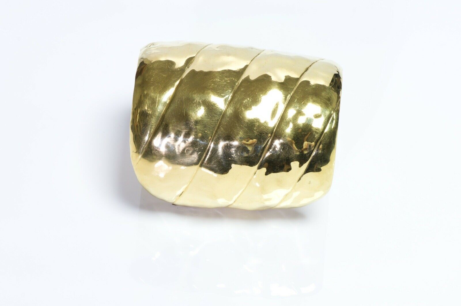 Frances Patiky Stein FPS Paris Extra Wide Textured Cuff Bracelet