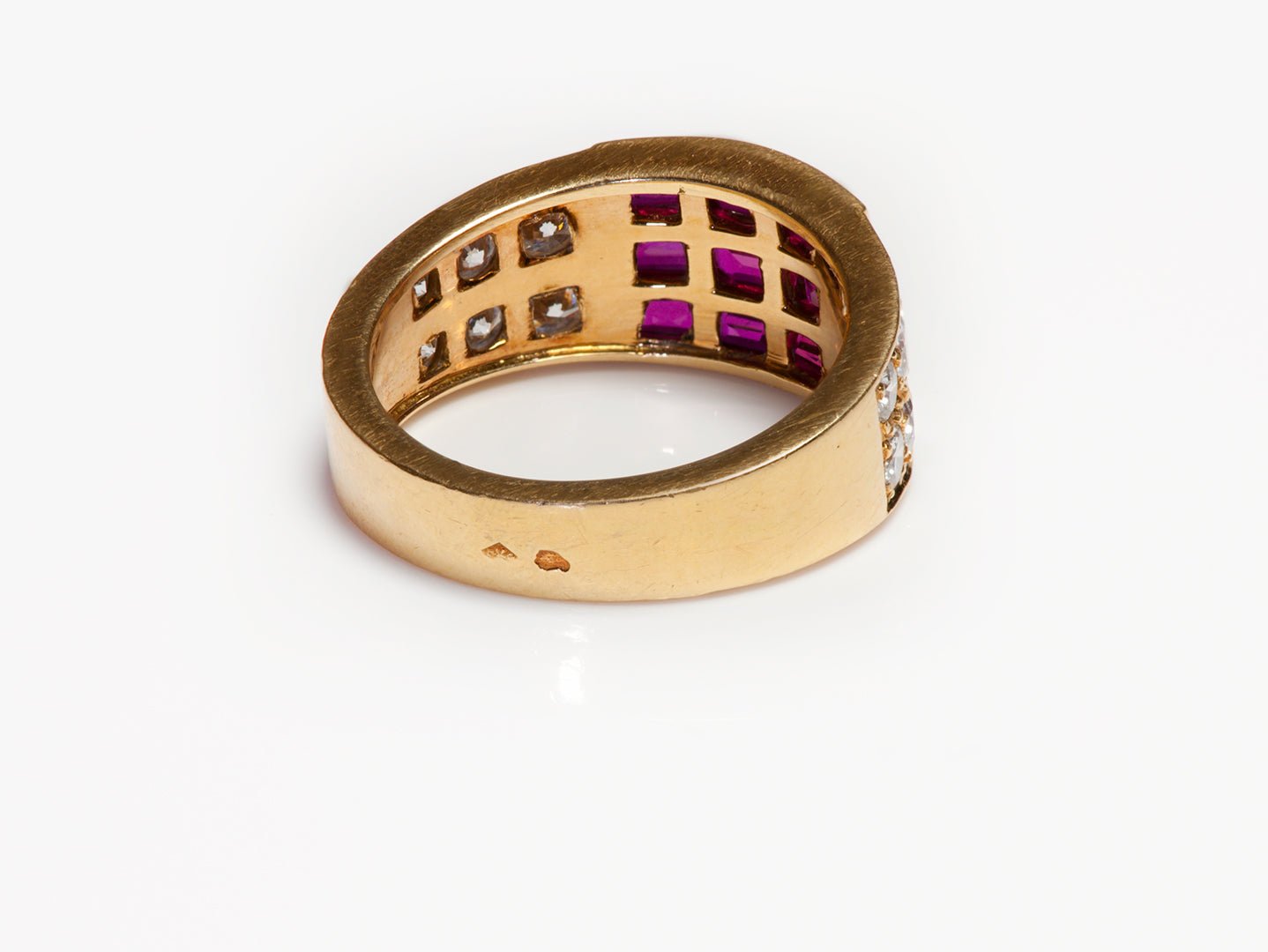 Fred Paris Gold Ruby Diamond Ring