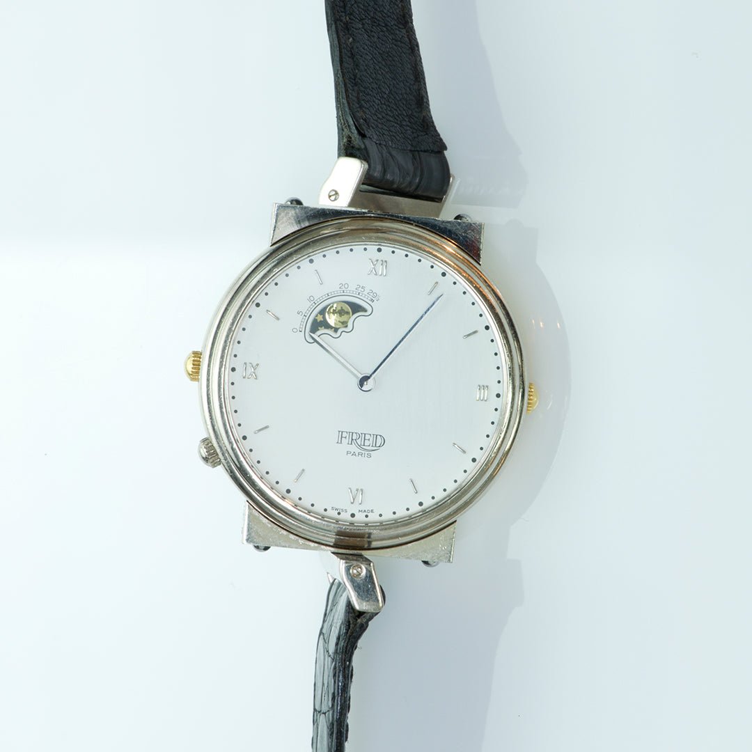 Fred Paris Reversible Gold Moonphase Watch
