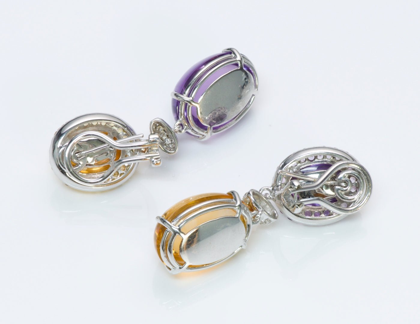 Gemstone & Diamond Gold Earrings