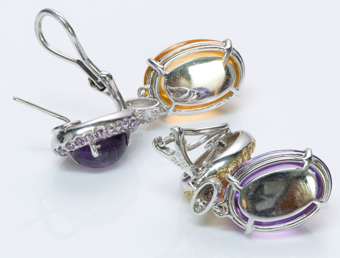 Gemstone & Diamond Gold Earrings