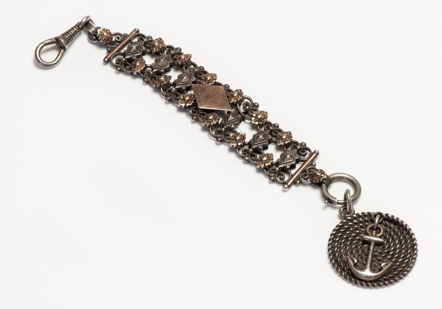 Georg Adam Scheid Silver & Gold Anchor Watch Fob