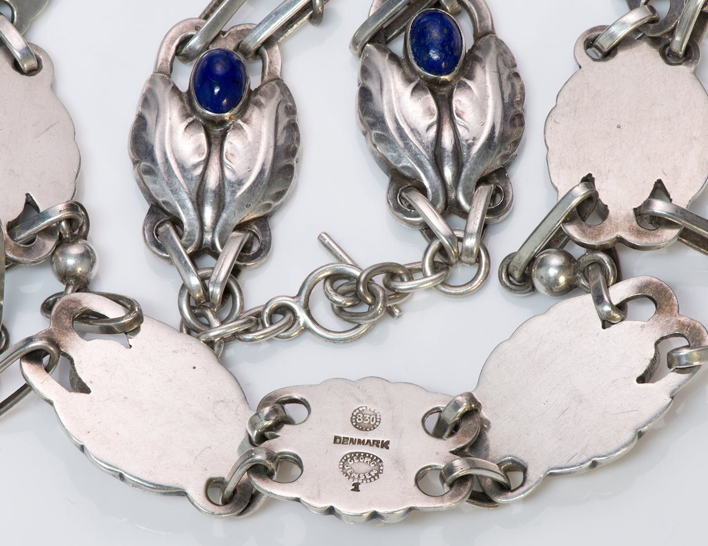 Georg Jensen 830 Silver Lapis Necklace No. 1